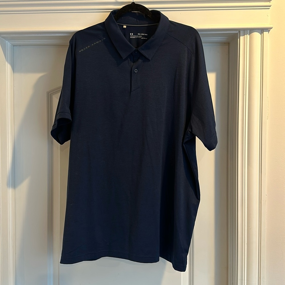 Navy Men’s XXL Under Armour Like New Heatgear Golf Polo Loose